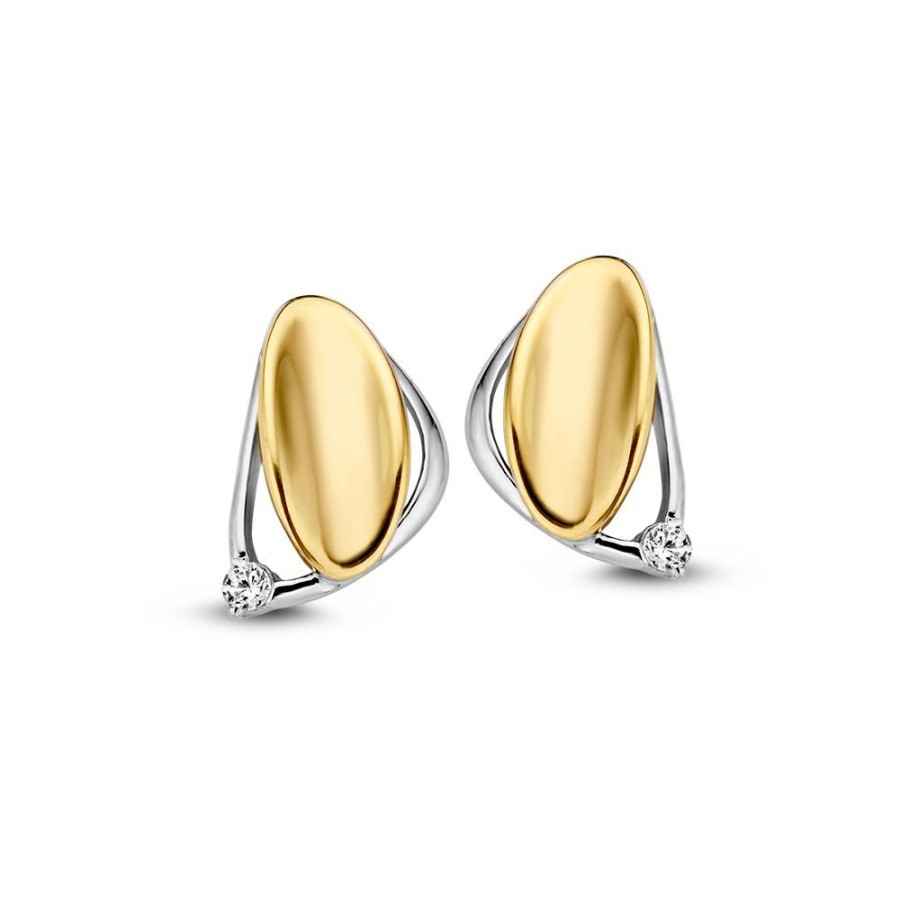 Oorbellen Excellent Jewelry | Oorstekers Bicolor Zirkonia