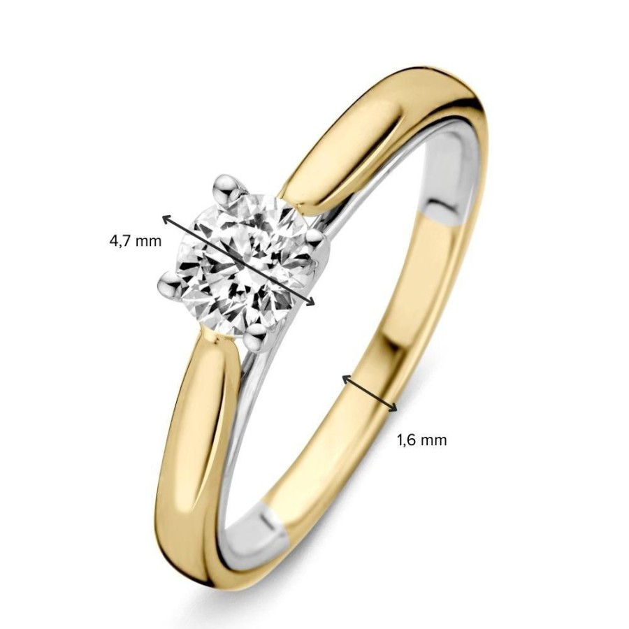 Ringen Excellent Jewelry | Ring Bicolor Briljant 0.40 Crt.