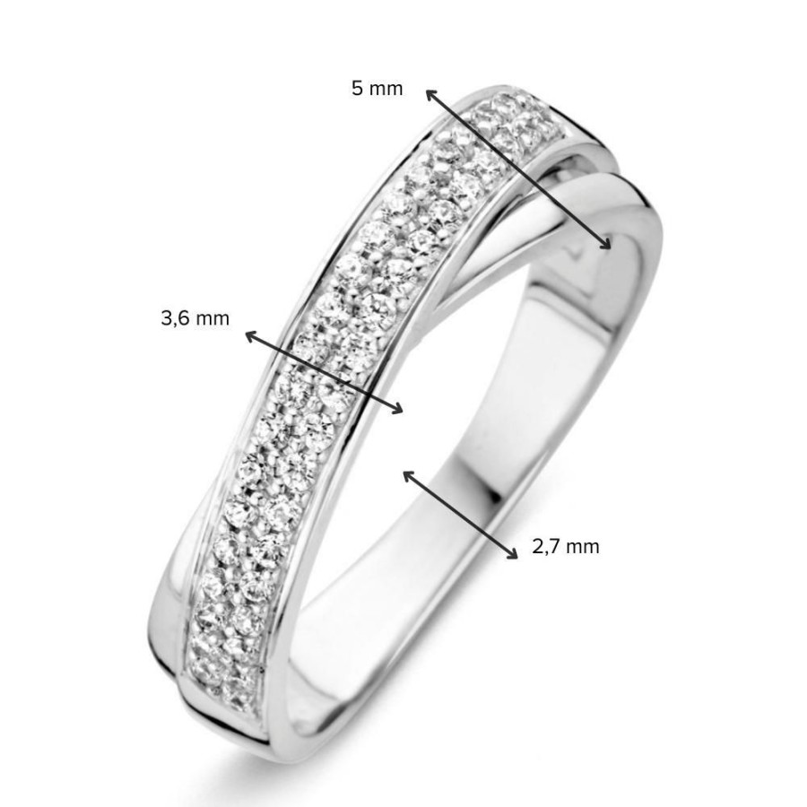 Ringen Excellent Jewelry | Ring Witgoud Zirkonia