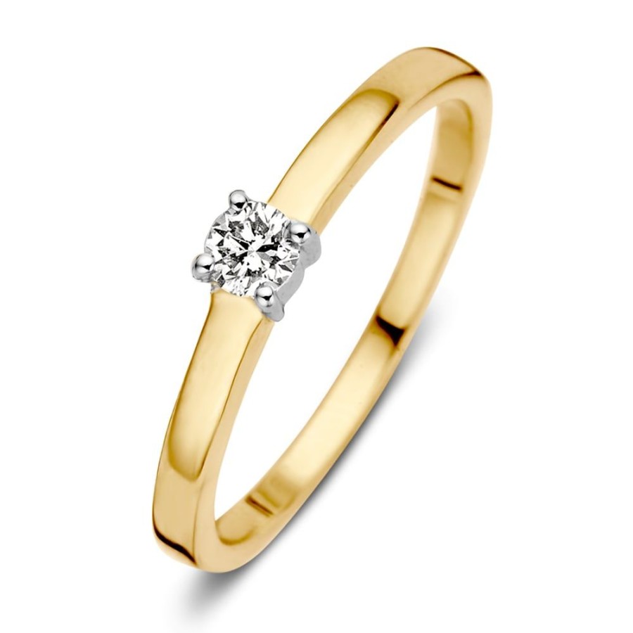 Ringen Excellent Jewelry | Ring Bicolor Briljant 0.16 Crt.