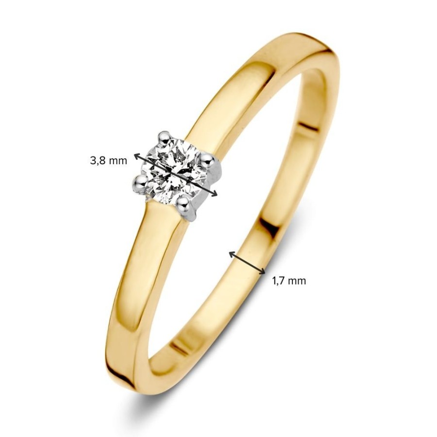 Ringen Excellent Jewelry | Ring Bicolor Briljant 0.16 Crt.