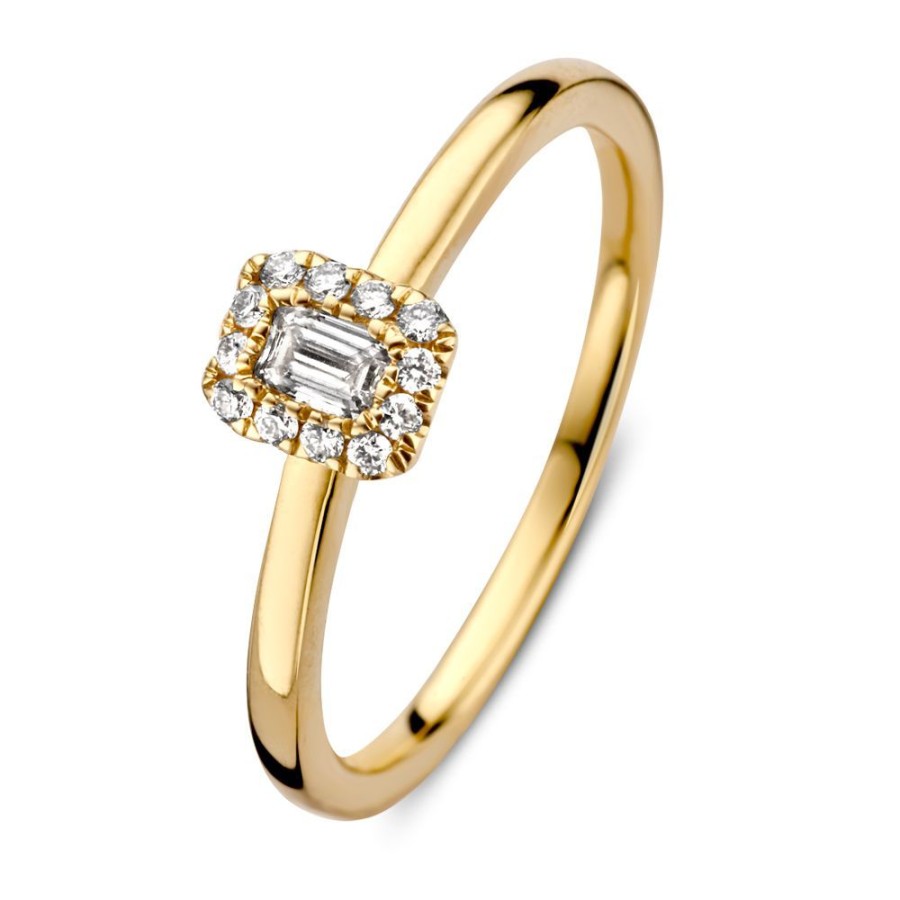 Ringen Excellent Jewelry | Ring Geelgoud Briljant 0.24 Crt.