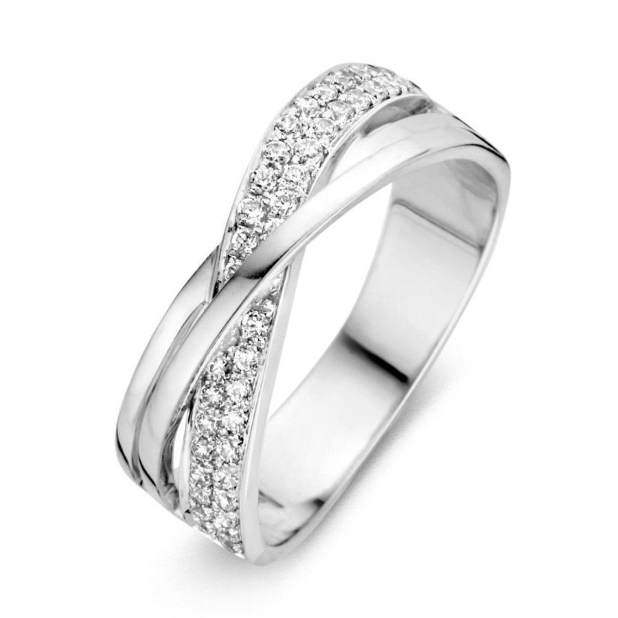 Ringen Excellent Jewelry | Ring Witgoud Zirkonia