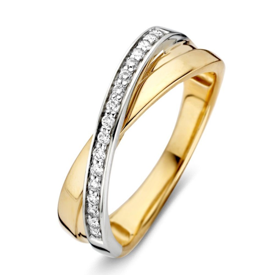 Ringen Excellent Jewelry | Ring Bicolor Briljant 0.16 Crt.