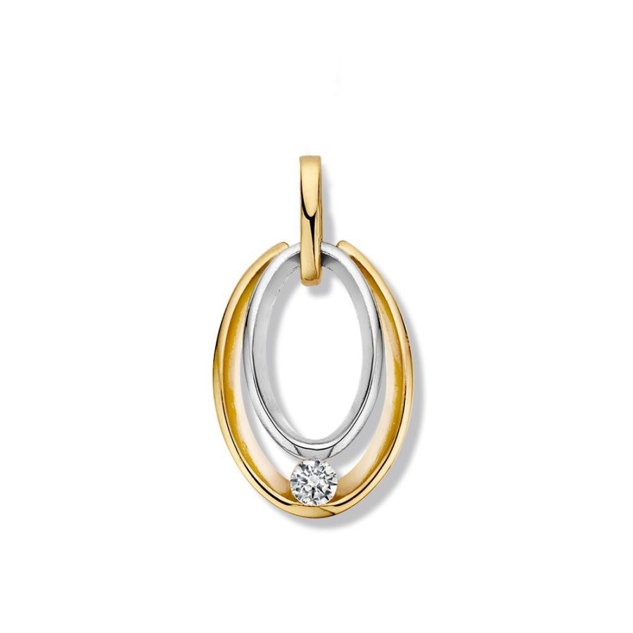 Hangers Excellent Jewelry | Hanger Bicolor Zirkonia