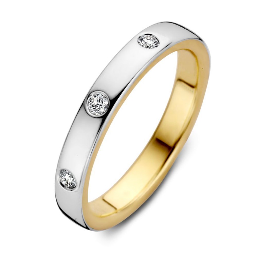 Ringen Excellent Jewelry | Ring Bicolor Briljant 0.10 Crt.