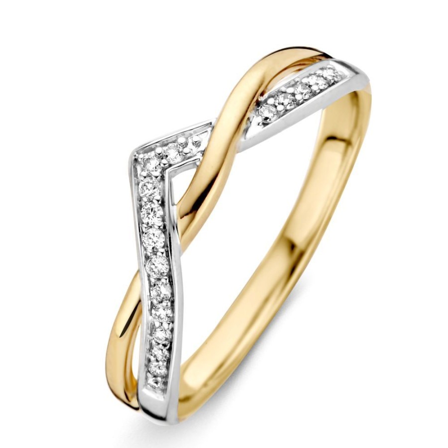 Ringen Excellent Jewelry | Ring Bicolor Briljant 0.10 Crt.