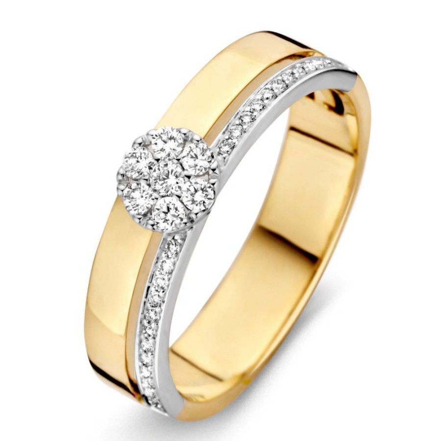 Ringen Excellent Jewelry | Ring Bicolor Briljant 0.22 Crt.