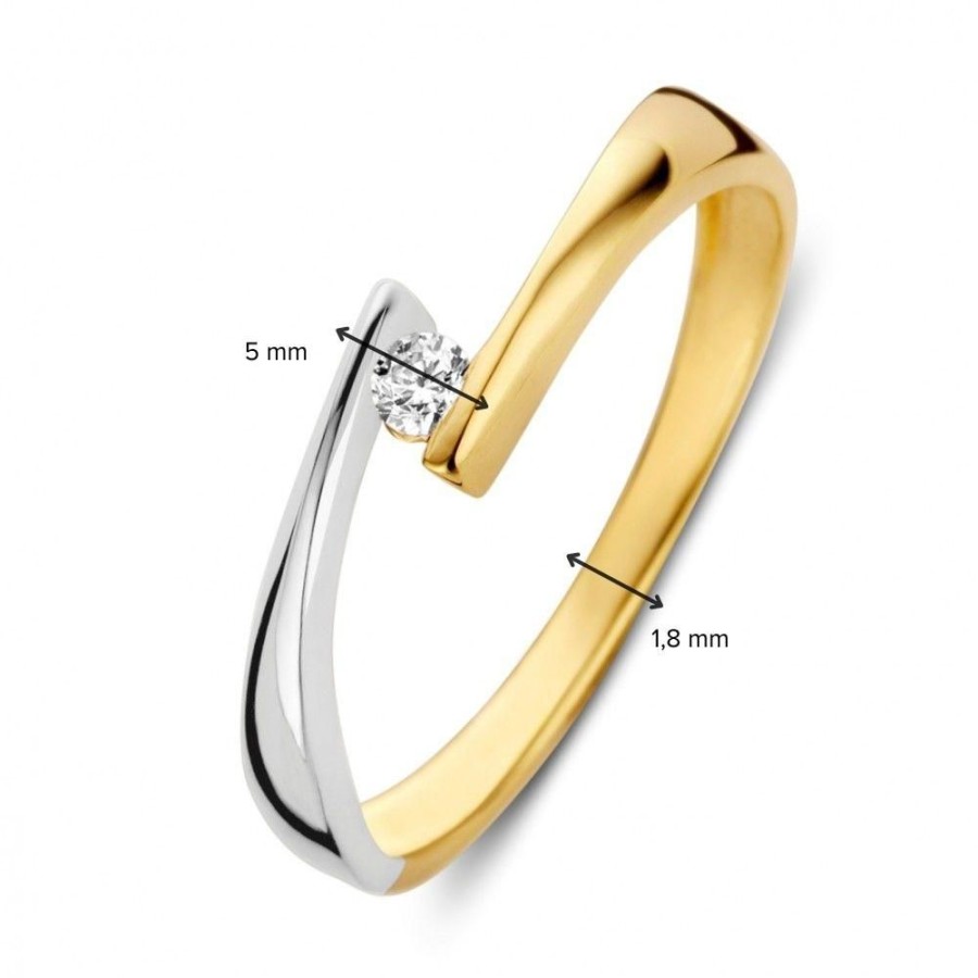 Ringen Excellent Jewelry | Ring Bicolor Zirkonia