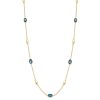 Colliers Excellent Jewelry | Collier Geelgoud London Blue Topaas 45Cm