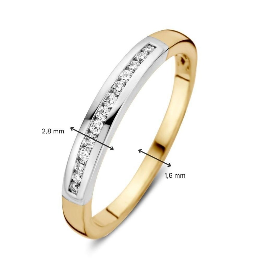 Ringen Excellent Jewelry | Ring Bicolor Briljant 0.12 Crt.