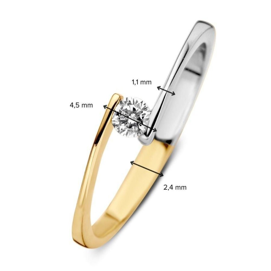 Ringen Excellent Jewelry | Ring Bicolor Zirkonia