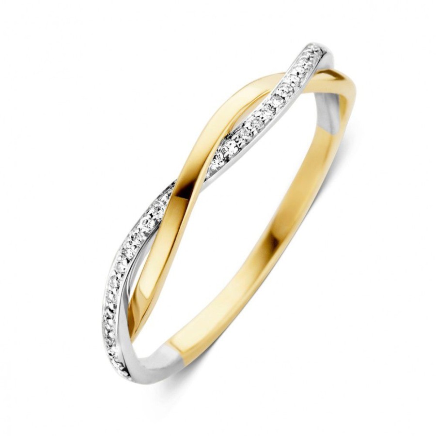 Ringen Excellent Jewelry | Ring Bicolor Briljant 0.10 Crt.