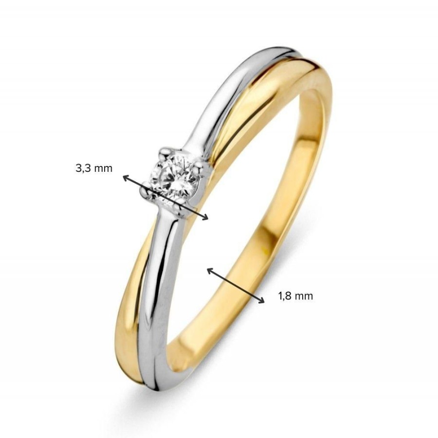 Ringen Excellent Jewelry | Ring Bicolor Zirkonia