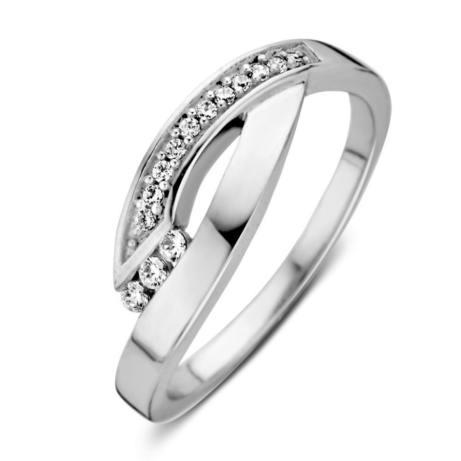 Ringen Excellent Jewelry | Ring Witgoud Zirkonia