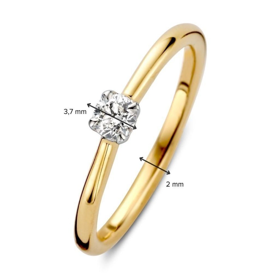 Ringen Excellent Jewelry | Ring Bicolor Briljant 0.20 Crt.