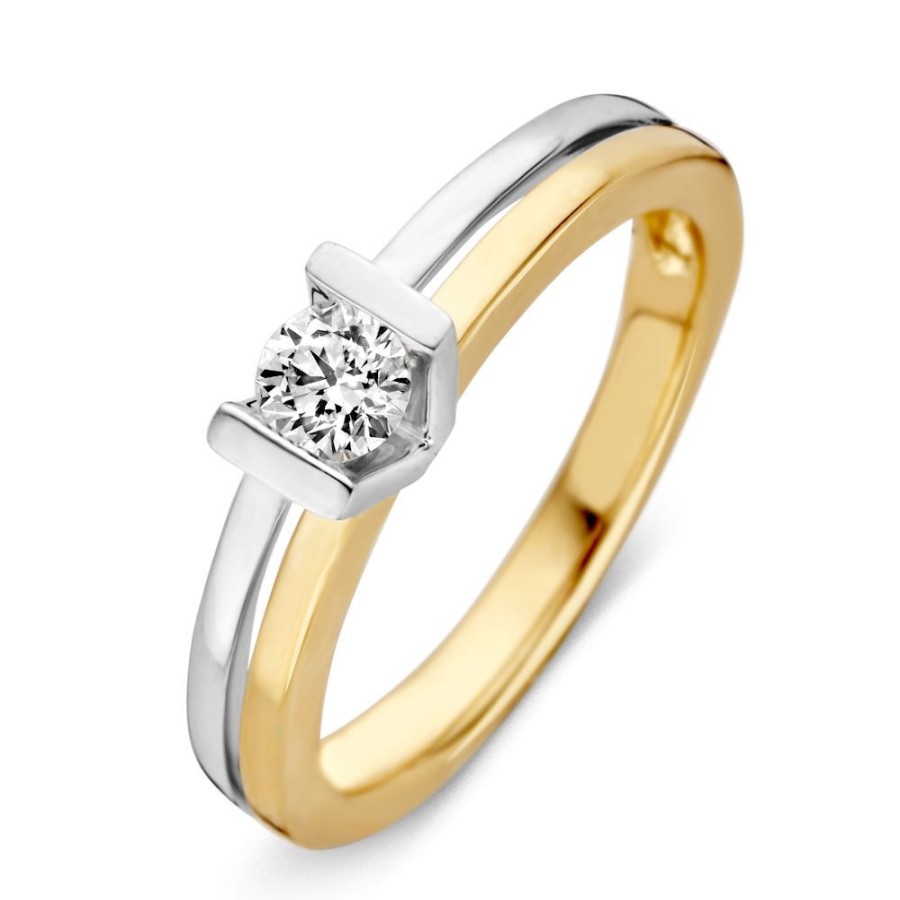 Ringen Excellent Jewelry | Ring Bicolor Briljant 0.30 Crt.