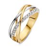 Ringen Excellent Jewelry | Ring Bicolor Briljant 0.20 Crt.