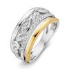 Ringen Excellent Jewelry | Ring Zilver/Goud Zirkonia