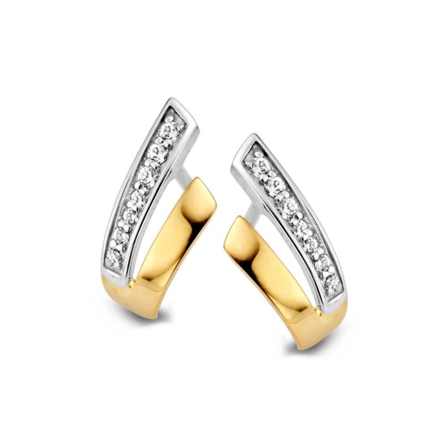 Oorbellen Excellent Jewelry | Oorstekers Bicolor Zirkonia