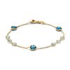 Armbanden Excellent Jewelry | Armband Geelgoud Topaas/London Blue Topaas