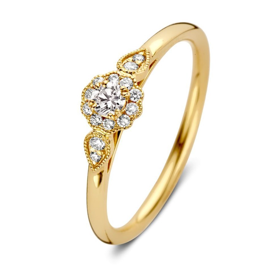 Ringen Excellent Jewelry | Ring Geelgoud Briljant 0.21 Crt.