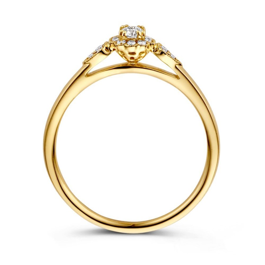 Ringen Excellent Jewelry | Ring Geelgoud Briljant 0.21 Crt.