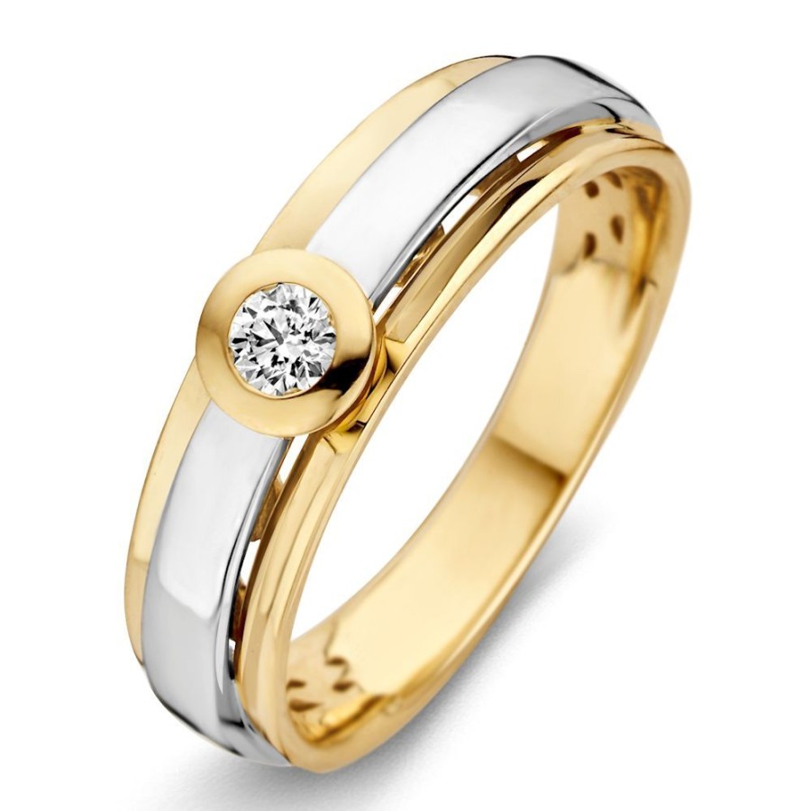 Ringen Excellent Jewelry | Ring Bicolor Briljant 0.11 Crt.