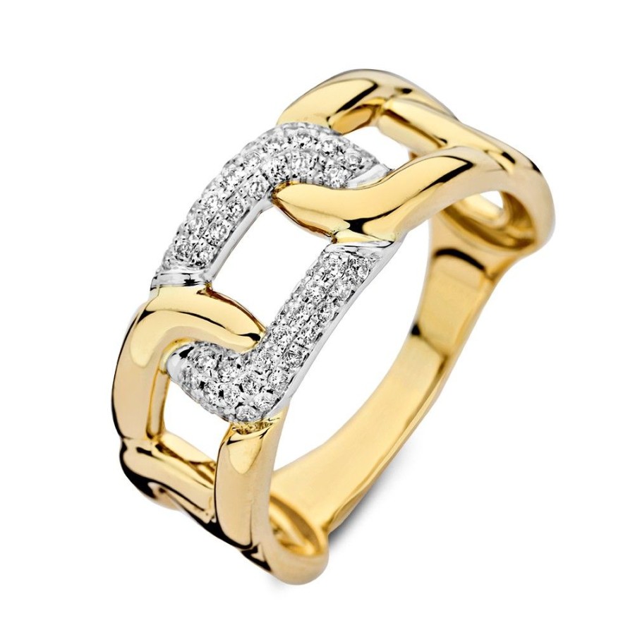 Ringen Excellent Jewelry | Ring Bicolor Briljant 0.20 Crt.