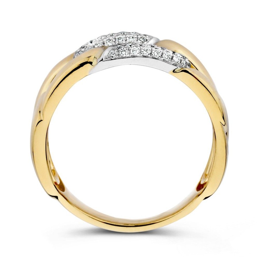 Ringen Excellent Jewelry | Ring Bicolor Briljant 0.20 Crt.