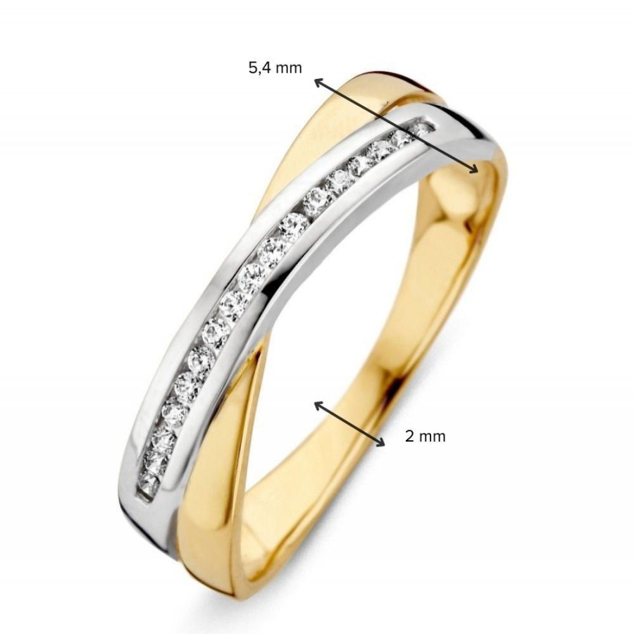 Ringen Excellent Jewelry | Ring Bicolor Zirkonia