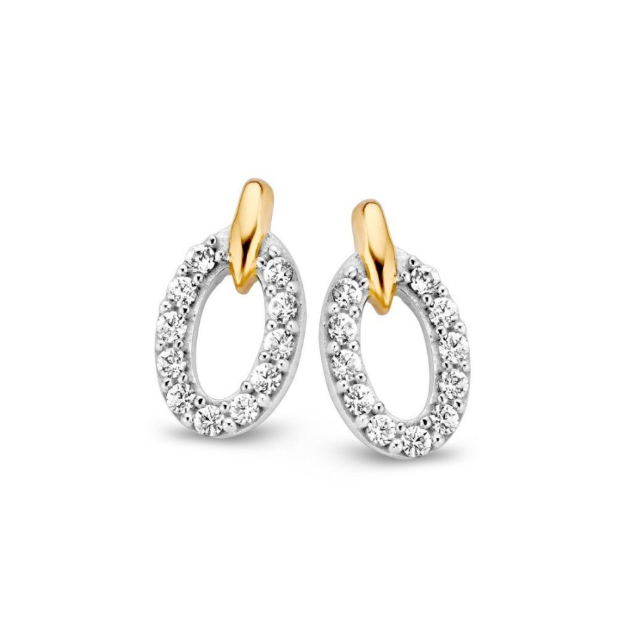 Oorbellen Excellent Jewelry | Oorstekers Bicolor Zirkonia