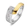 Ringen Excellent Jewelry | Ring Zilver/Goud Zirkonia