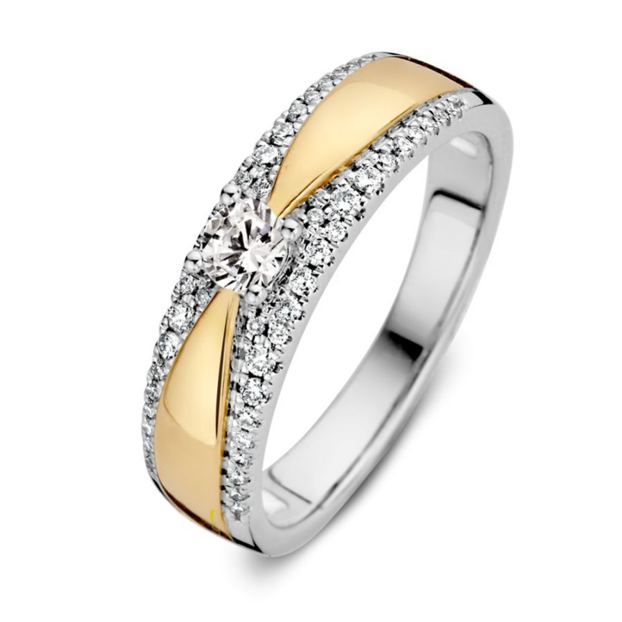 Ringen Excellent Jewelry | Ring Bicolor Briljant 0.40 Crt.