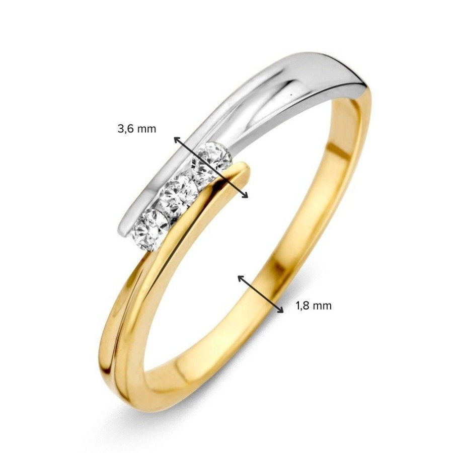 Ringen Excellent Jewelry | Ring Bicolor Zirkonia