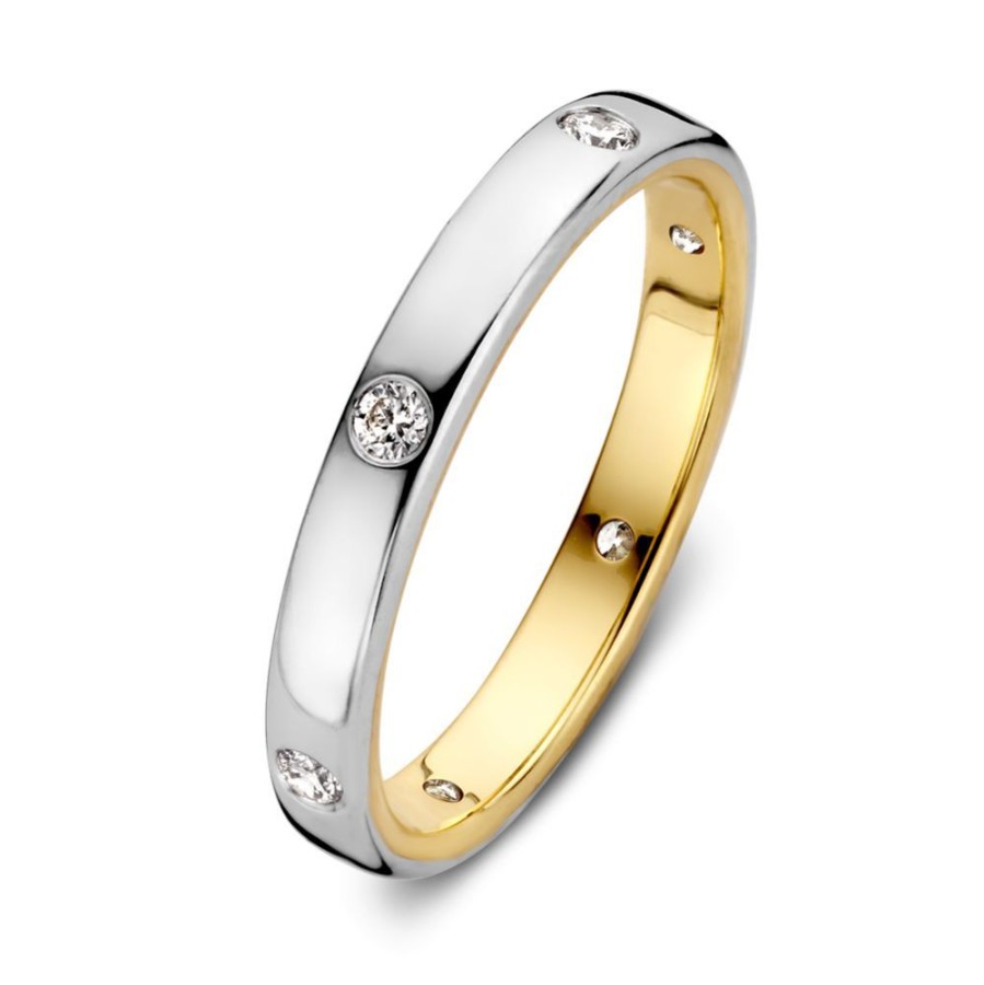 Ringen Excellent Jewelry | Ring Bicolor Briljant 0.20 Crt.