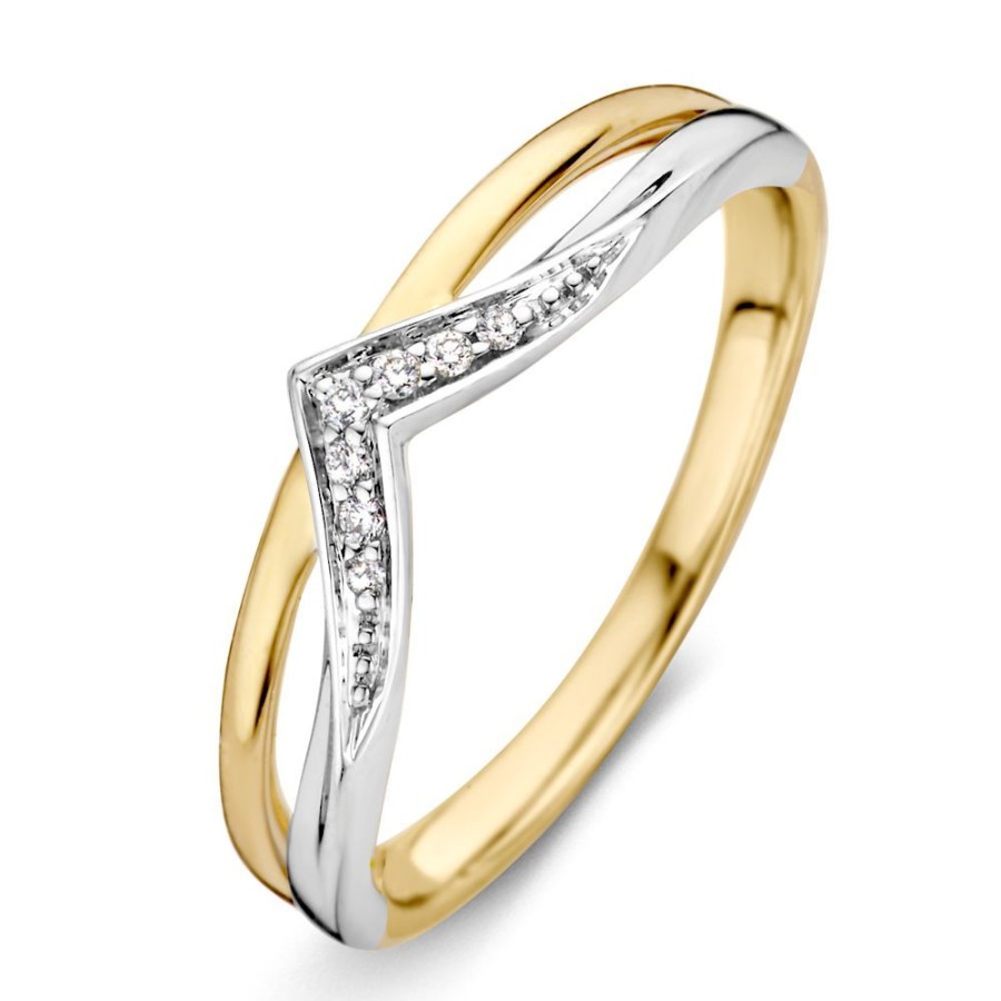 Ringen Excellent Jewelry | Ring Bicolor Briljant 0.04 Crt.