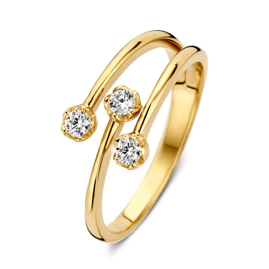 Ringen Excellent Jewelry | Ring Geelgoud Zirkonia