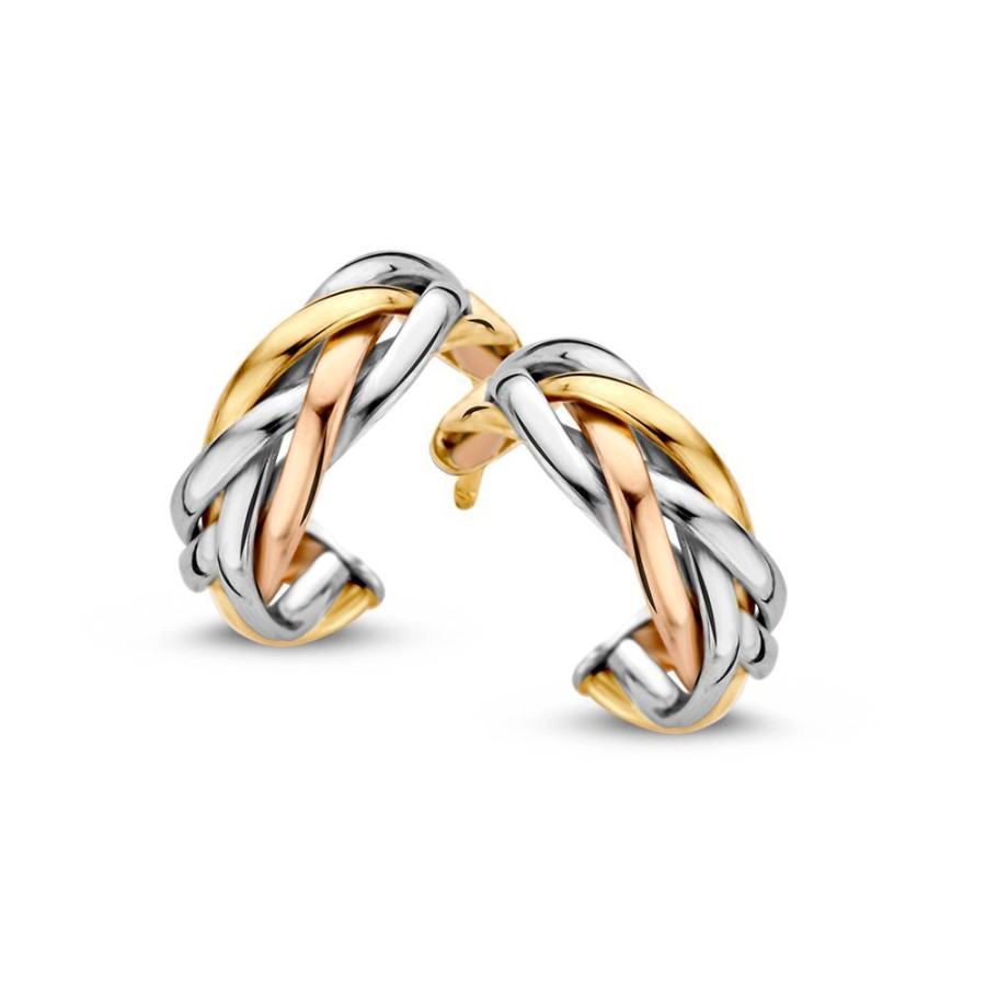 Oorbellen Excellent Jewelry | Oorstekers Tricolor