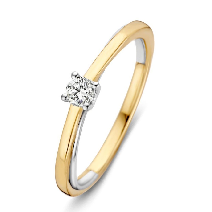 Ringen Excellent Jewelry | Ring Bicolor Briljant 0.10 Crt.