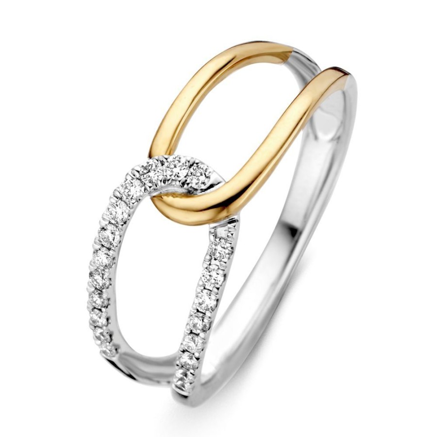 Ringen Excellent Jewelry | Ring Bicolor Briljant 0.18 Crt.