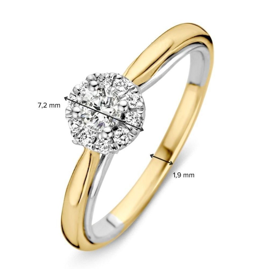 Ringen Excellent Jewelry | Ring Bicolor Briljant 0.33 Crt.