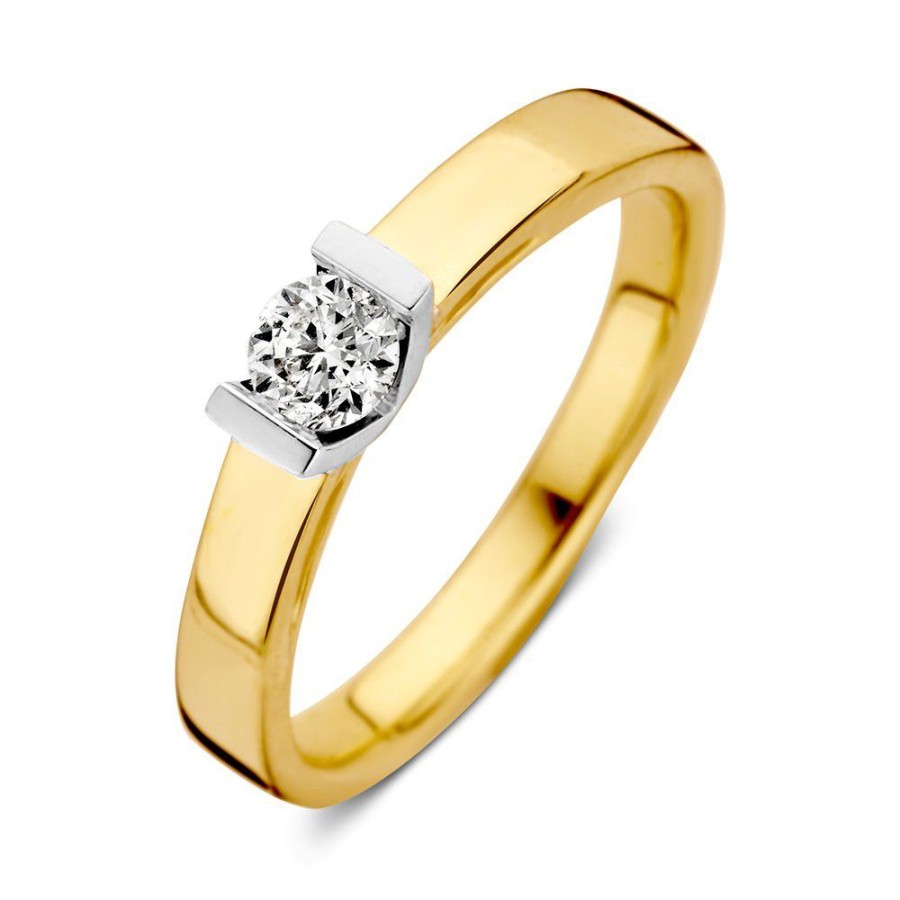 Ringen Excellent Jewelry | Ring Bicolor Briljant 0.30 Crt.