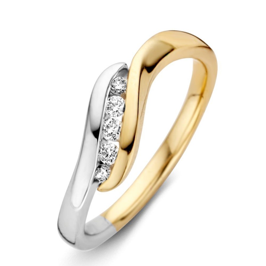 Ringen Excellent Jewelry | Ring Bicolor Briljant 0.12 Crt.