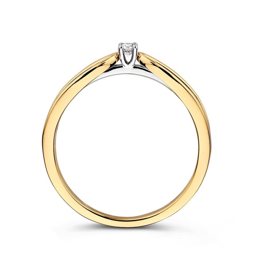 Ringen Excellent Jewelry | Ring Bicolor Briljant 0.13 Crt.