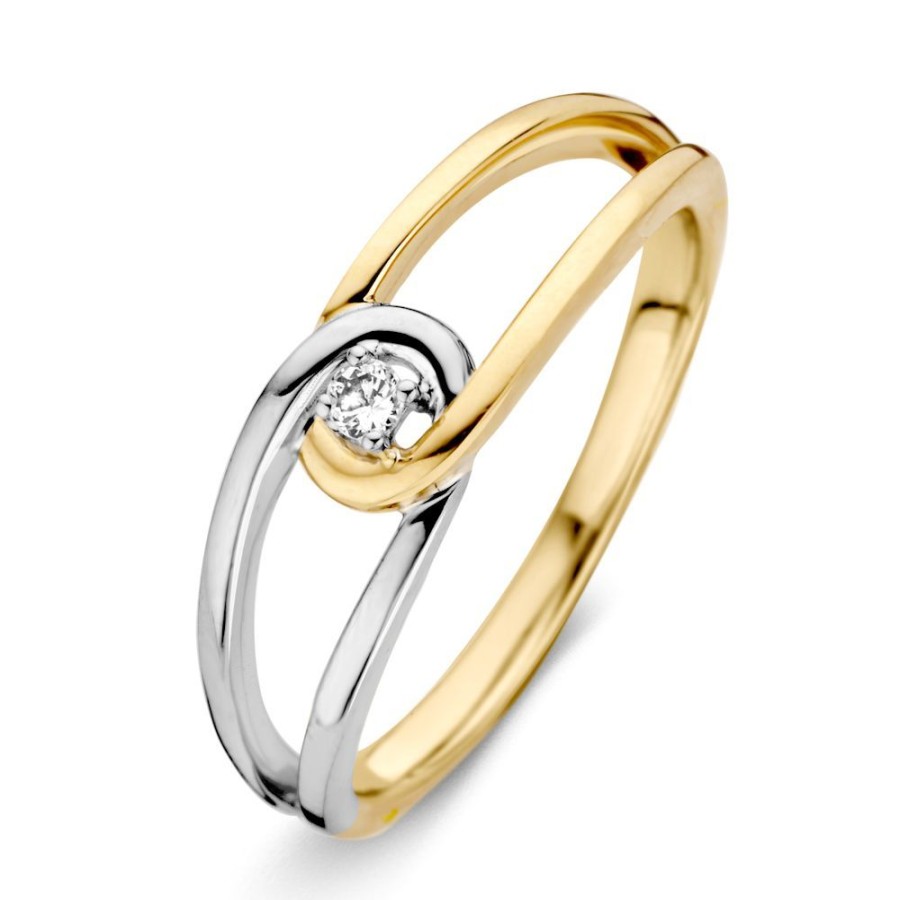 Ringen Excellent Jewelry | Ring Bicolor Briljant 0.04 Crt.