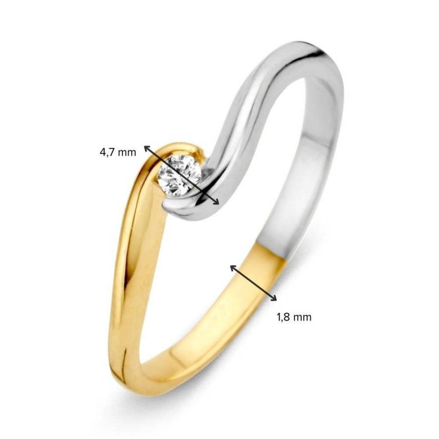 Ringen Excellent Jewelry | Ring Bicolor Zirkonia