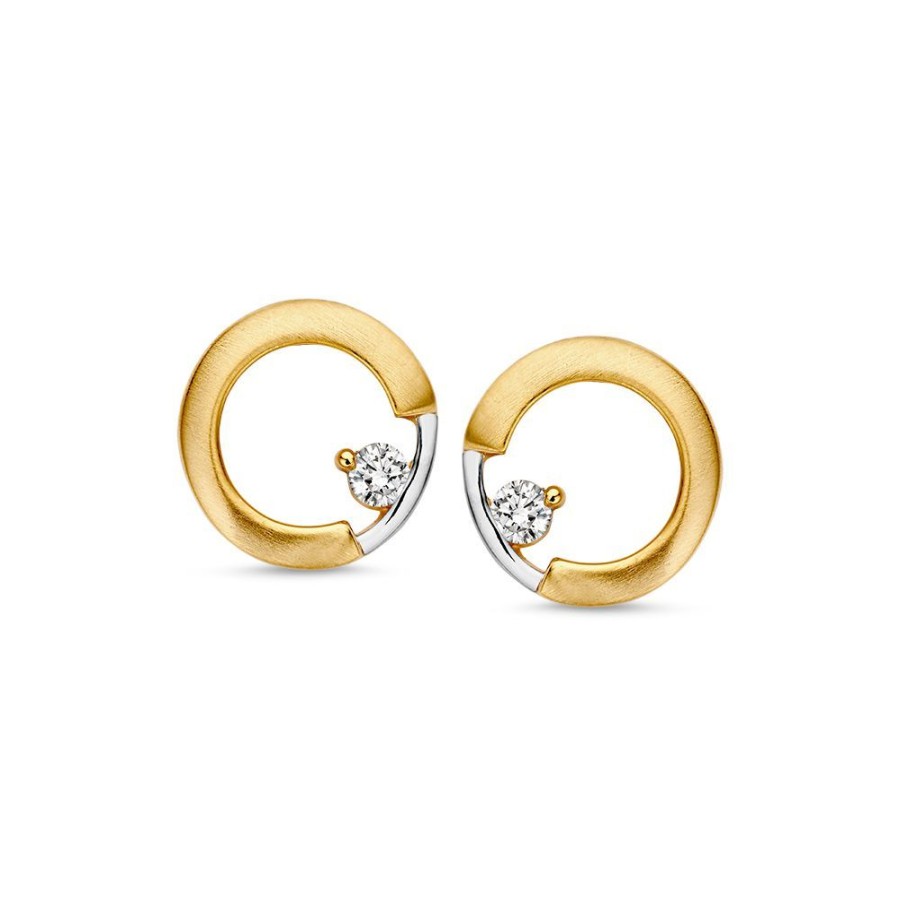 Oorbellen Excellent Jewelry | Oorstekers Bicolor Zirkonia