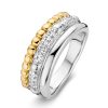 Ringen Excellent Jewelry | Ring Zilver/Goud Zirkonia