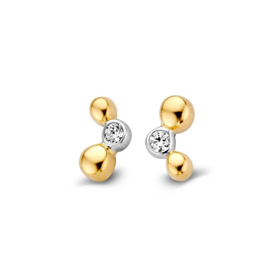 Oorbellen Excellent Jewelry | Oorstekers Bicolor Zirkonia